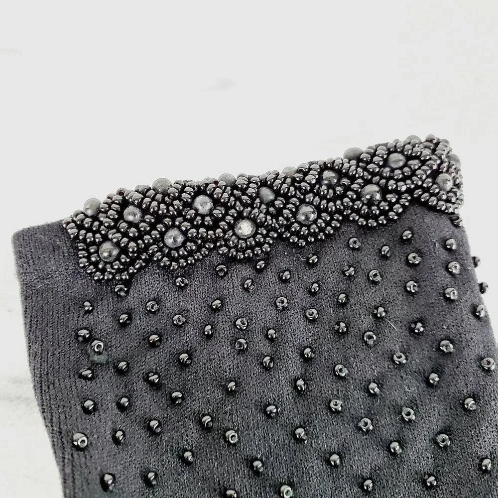 Vintage by Style Rite‎ Black Beaded Gloves